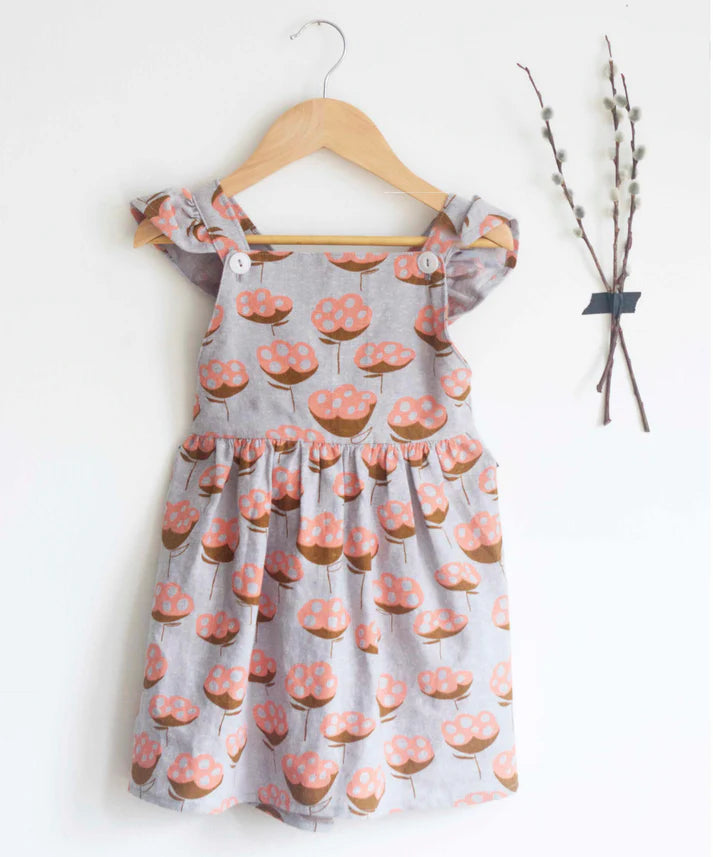 Pinafore Ruffle Dress Pattern by Fionna Hanna | Printed Pattern