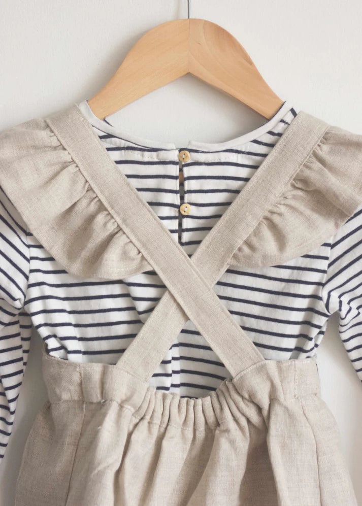 Pinafore Ruffle Dress Pattern by Fionna Hanna | Printed Pattern
