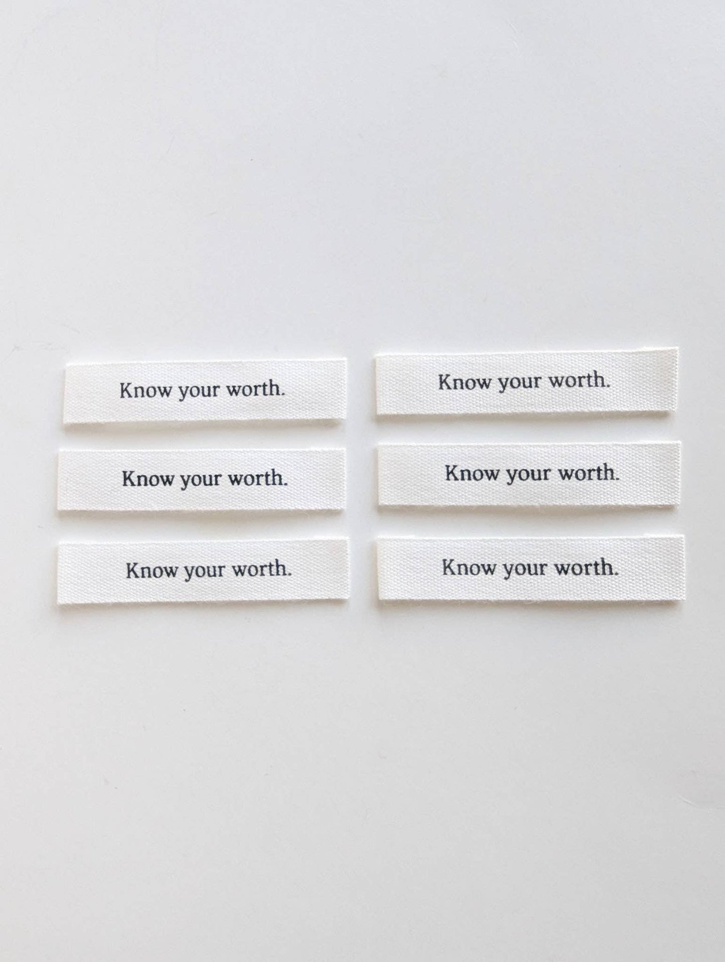 "Know Your Worth" Labels