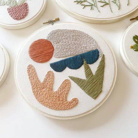 Minimalist Desert Embroidery Kit by Mountains of Thread
