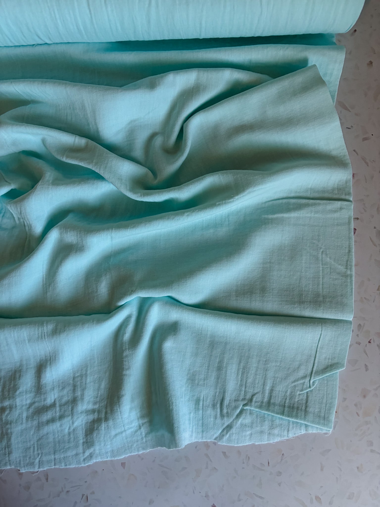 Nuno to Mono Triple-Washed Double Gauze – Light Turquoise – Material Goods
