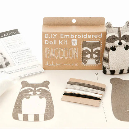 Raccoon Doll Embroidery Kit