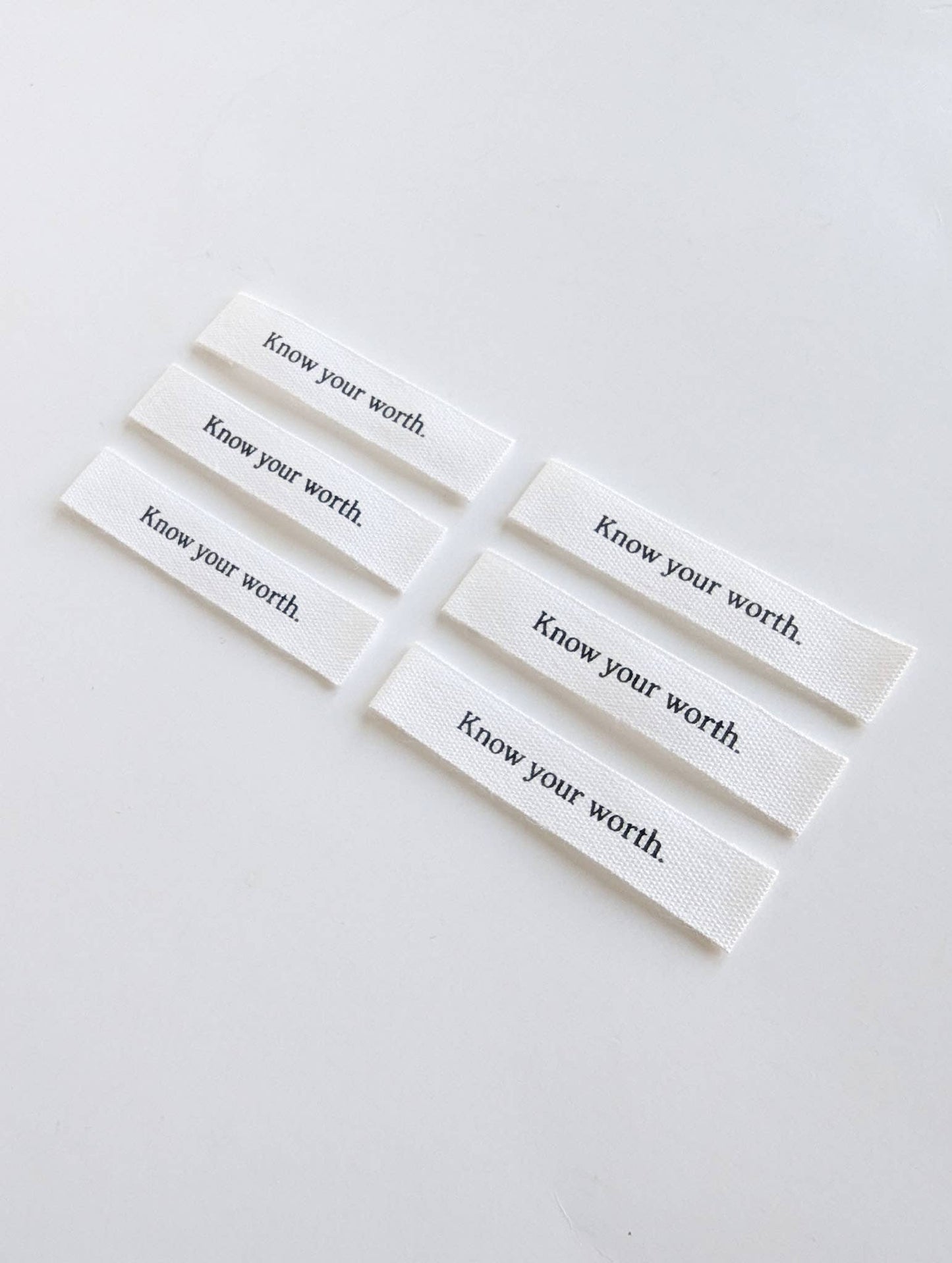 "Know Your Worth" Labels
