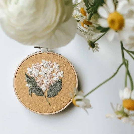 Hydrangea Embroidery Kit by Harvest Goods Co.
