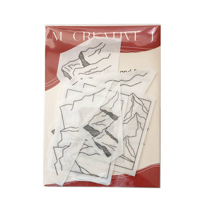 Mountains Hand Embroidery - Peel Stick & Stitch Patterns
