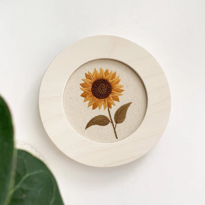 Sunflower Embroidery Kit by Matryoshka Doll Shop