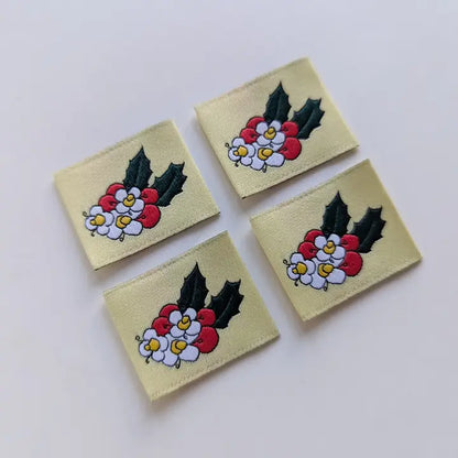 Garment Labels: December Birth Flowers - Holly
