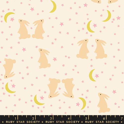 Ruby Star Society Mystic Fable Quilting Cotton- Galaxy Bunnies Natural