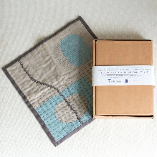 Helen Round Slow Stitched Mini Quilt