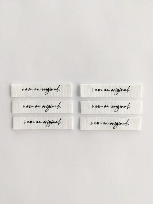 Cotton Luxe Labels: I Am An Original