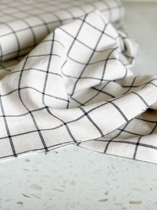 Yarn Dyed Classic Wovens – Ivory Grid