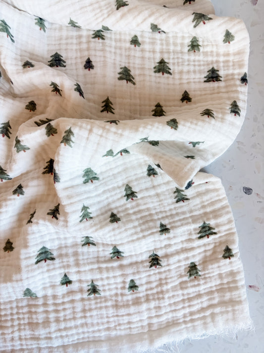 PREORDER: Evergreen Four-Layer Cotton Muslin Fabric