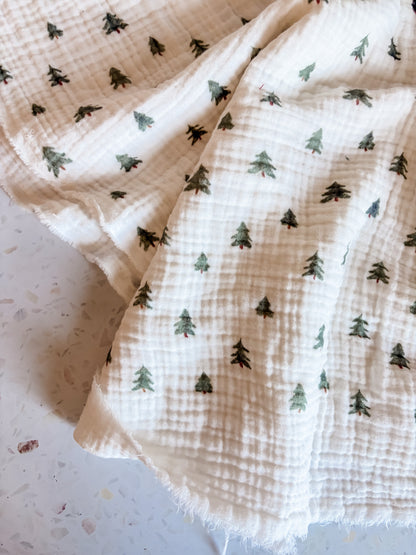 PREORDER: Evergreen Four-Layer Cotton Muslin Fabric
