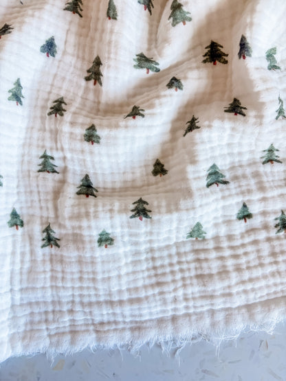 PREORDER: Evergreen Four-Layer Cotton Muslin Fabric