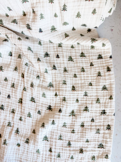 PREORDER: Evergreen Four-Layer Cotton Muslin Fabric