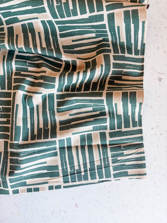 Orchard Run Cotton/Flax Blend in Ocean