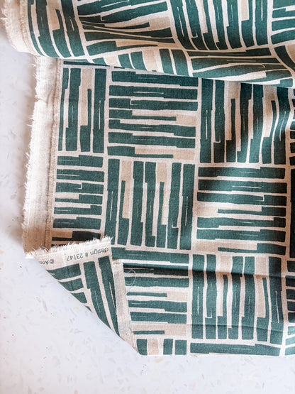 Orchard Run Cotton/Flax Blend in Ocean