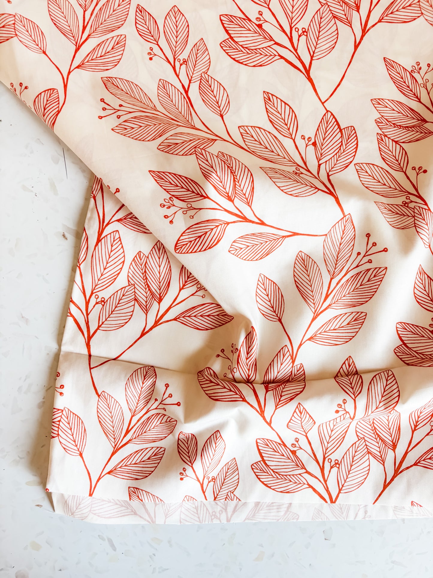 Laurel Wide Back Cotton Fabric in Sienna