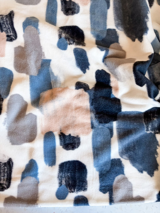Painterly Strokes Fleece Fabric