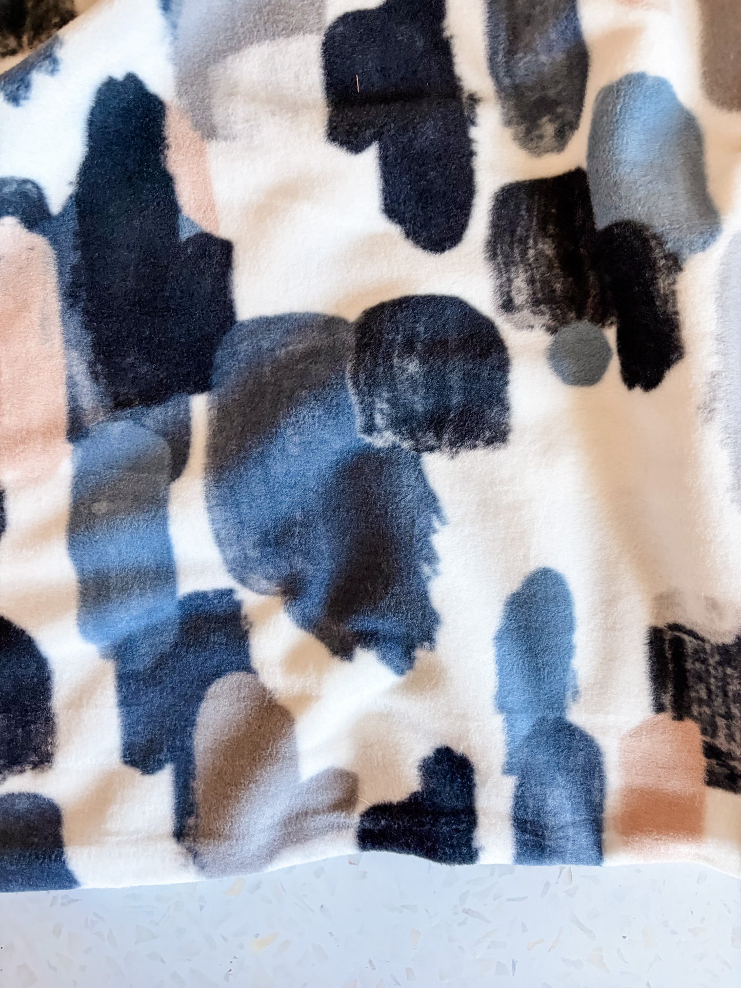 Painterly Strokes Fleece Fabric