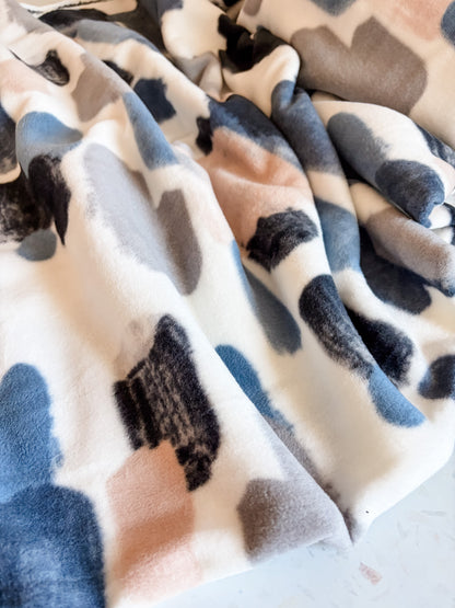 Painterly Strokes Fleece Fabric