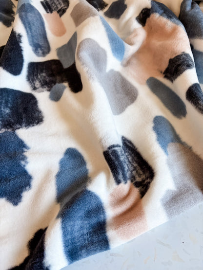 Painterly Strokes Fleece Fabric