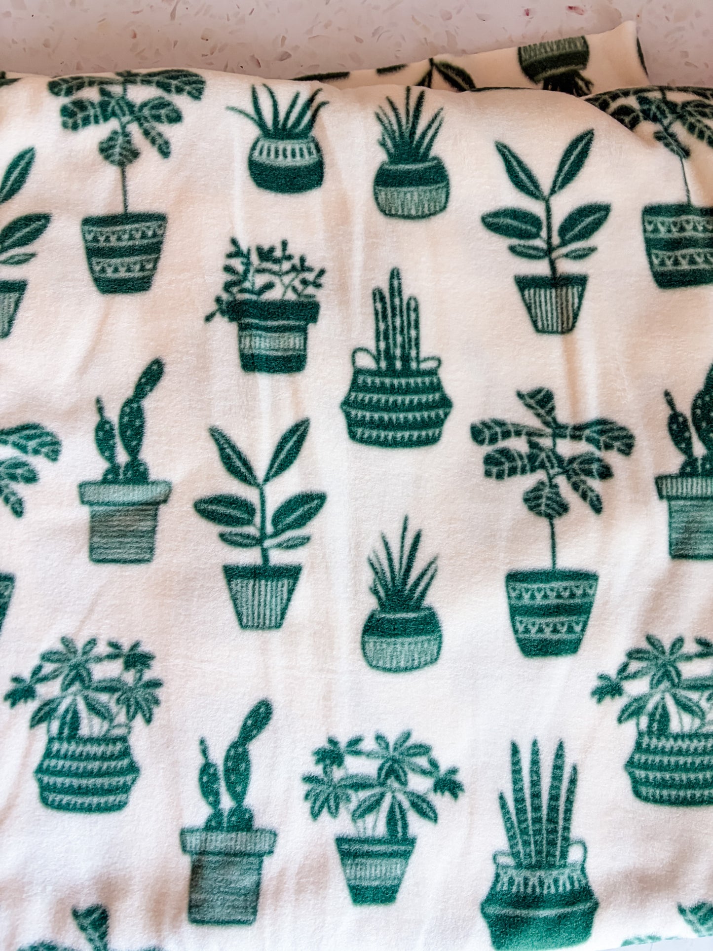 Potted Plants Fleece Fabric