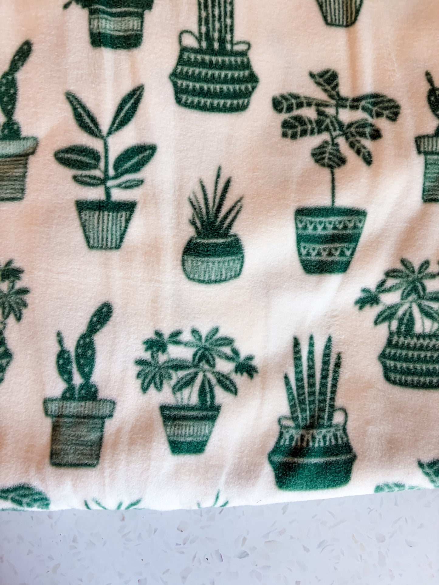 Potted Plants Fleece Fabric