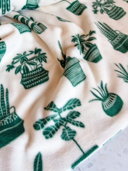 Potted Plants Fleece Fabric