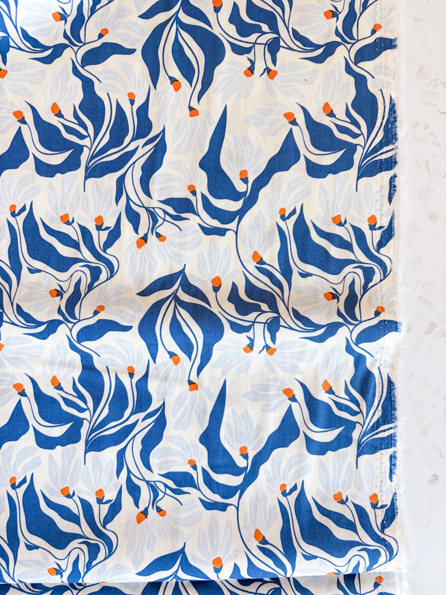 Wind Dance Azure Cotton Fabric