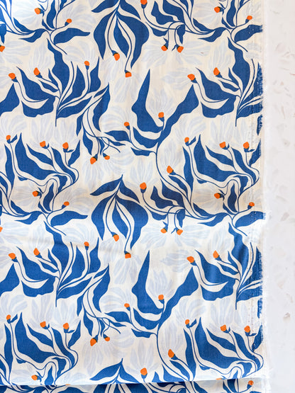 Wind Dance Azure Cotton Fabric