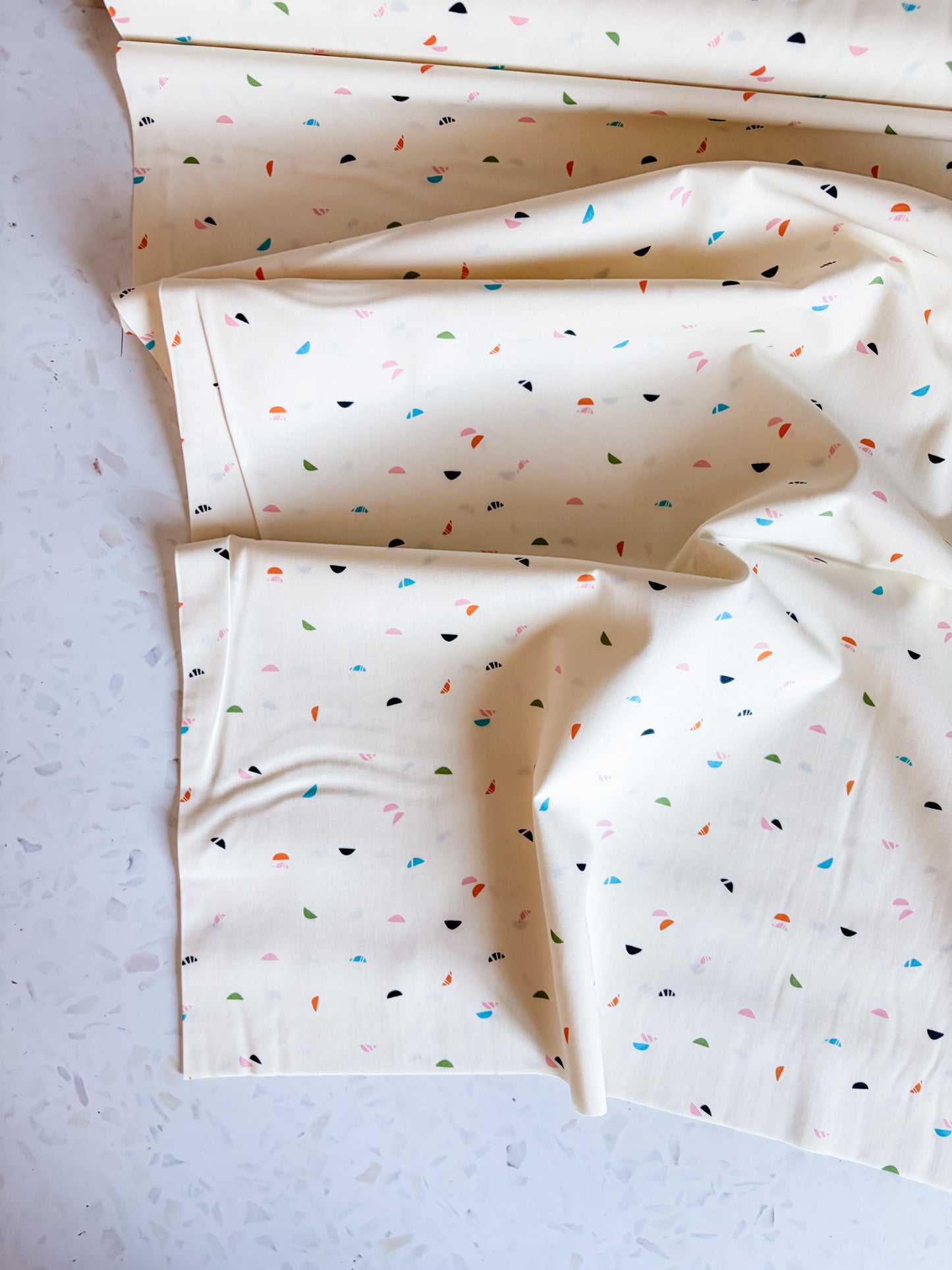 Color Crescents Cotton Fabric