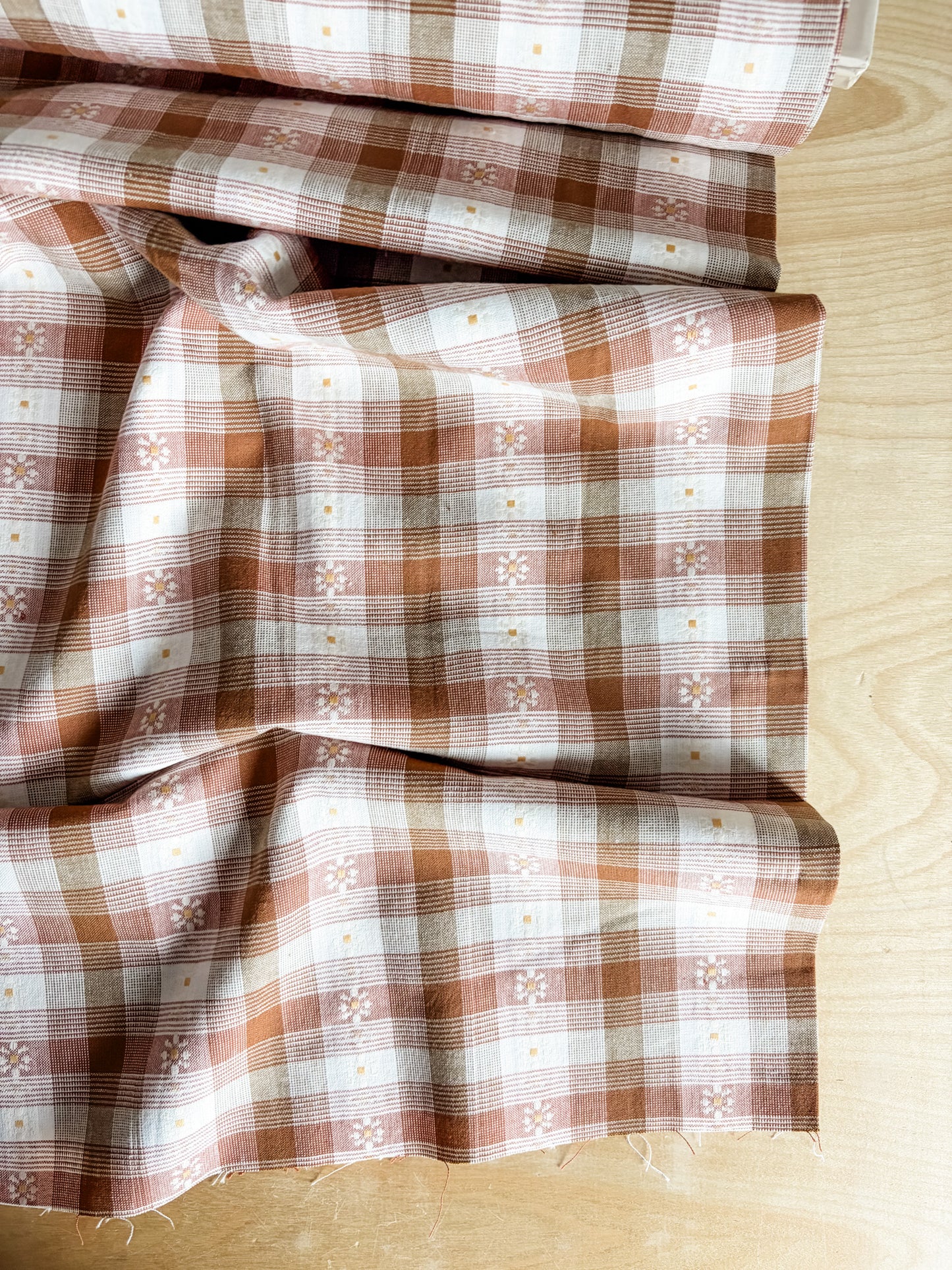 Fableism Golden Hour Daisy Plaid in Rose Gold