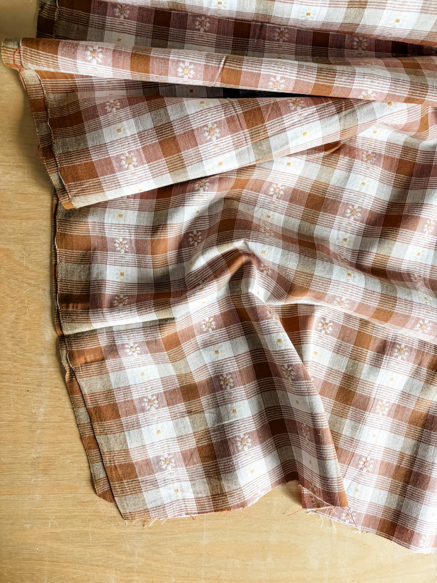 Fableism Golden Hour Daisy Plaid in Rose Gold