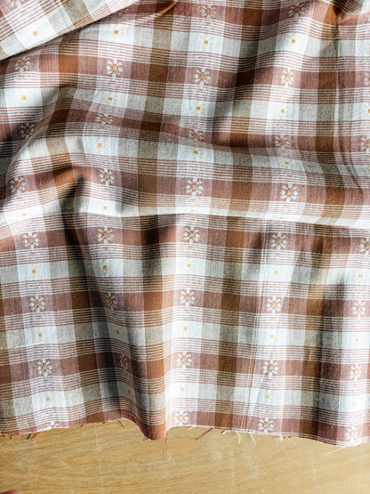 Fableism Golden Hour Daisy Plaid in Rose Gold