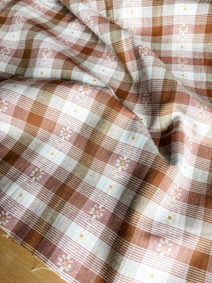 Fableism Golden Hour Daisy Plaid in Rose Gold