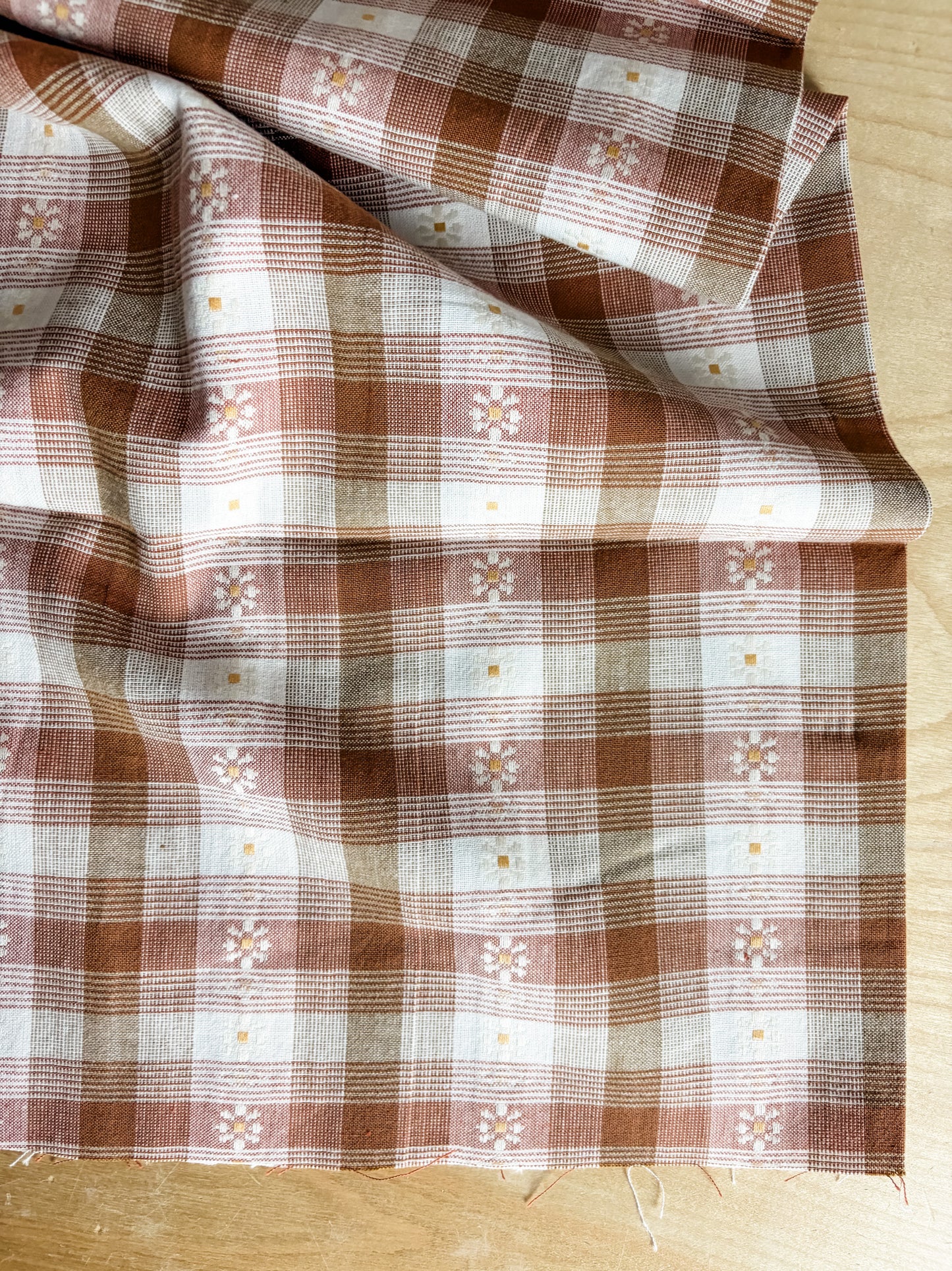 Fableism Golden Hour Daisy Plaid in Rose Gold