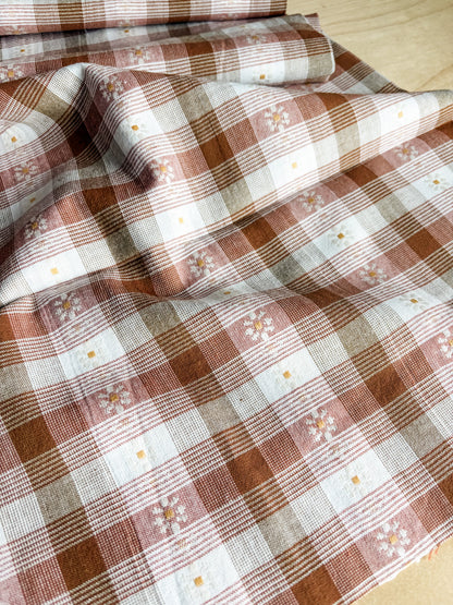Fableism Golden Hour Daisy Plaid in Rose Gold