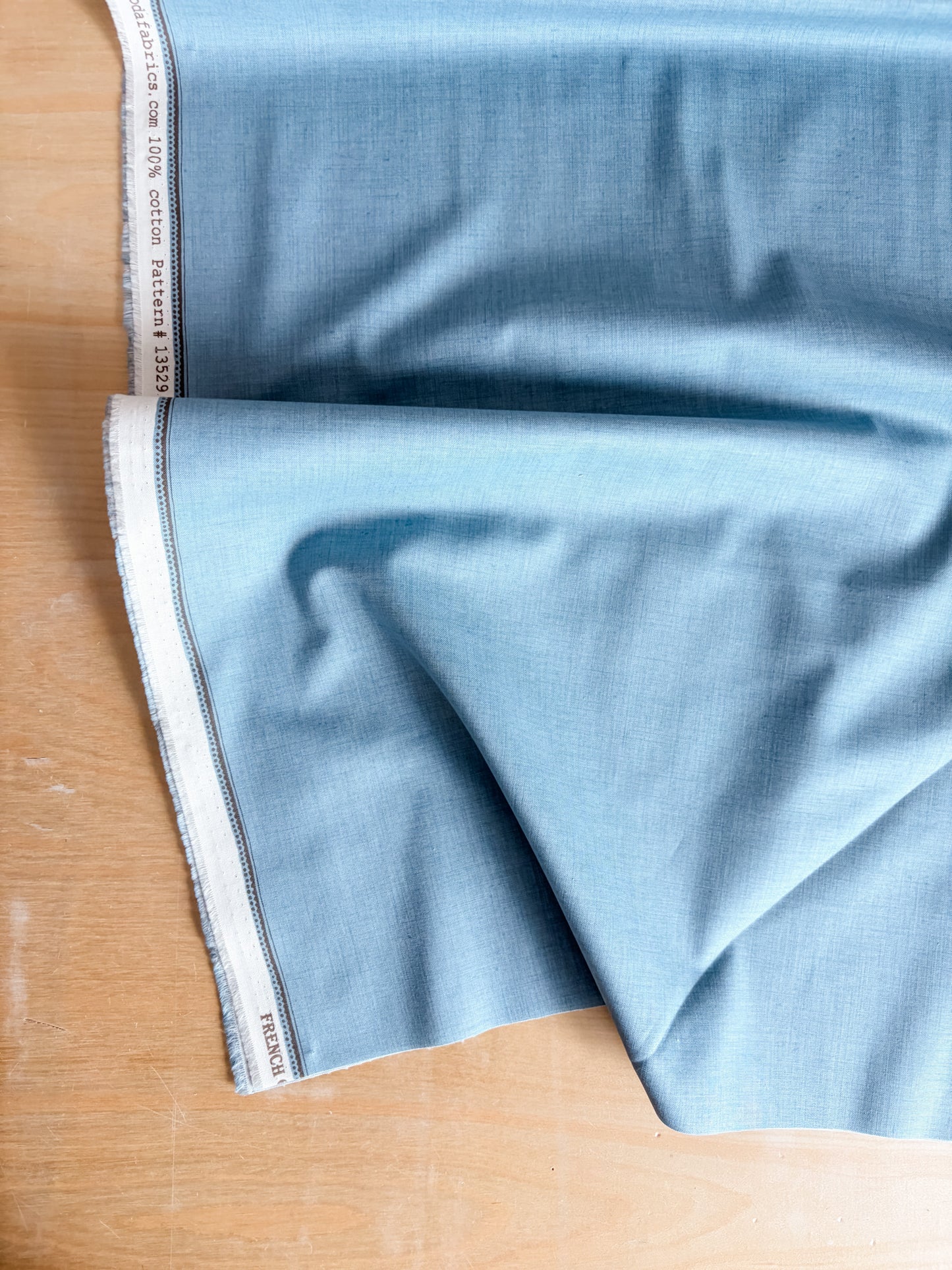 French General Quilting Cotton Solids in French Blue