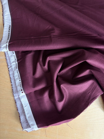French General Quilting Cotton Solids in Bordeaux
