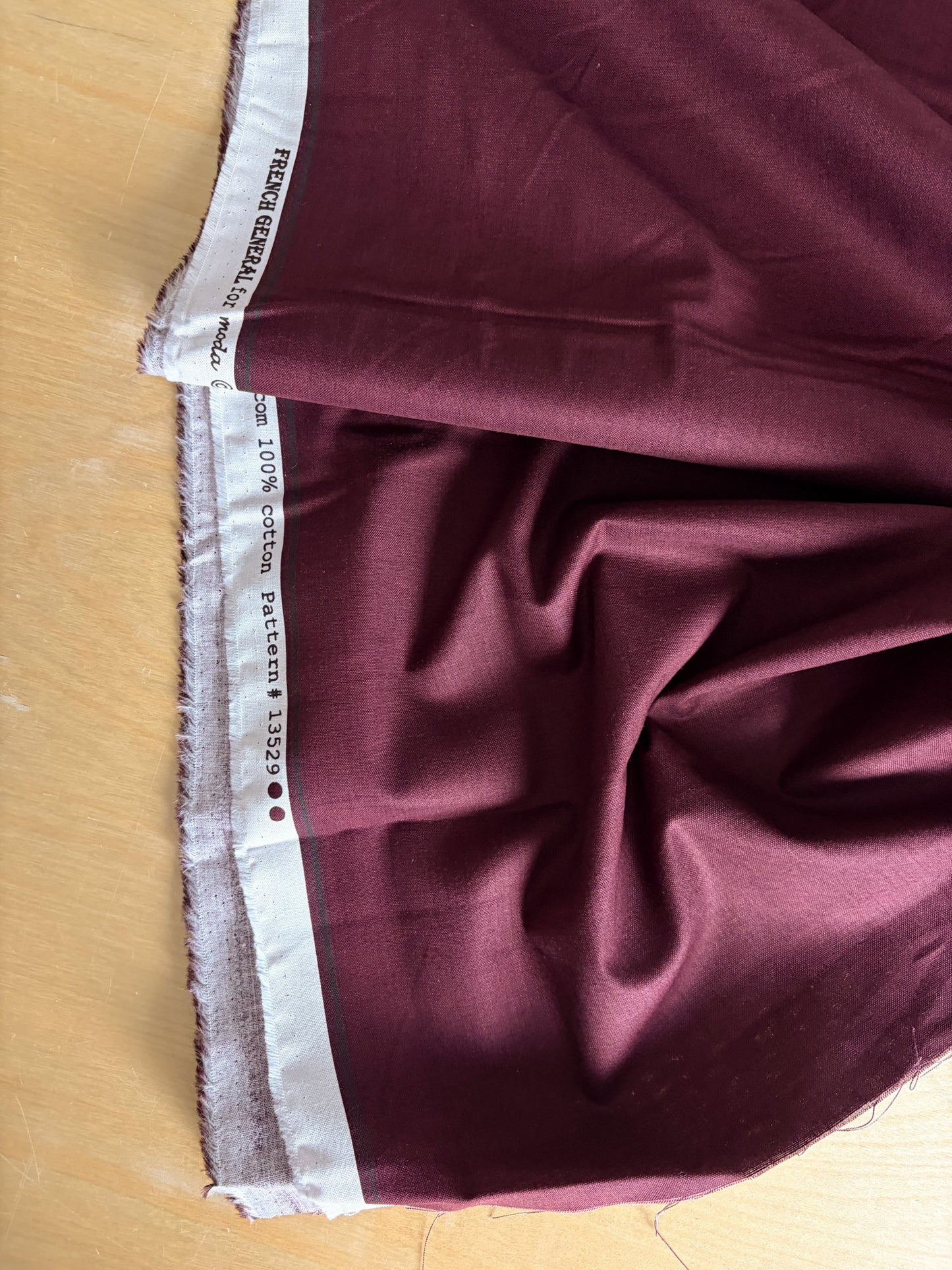 French General Quilting Cotton Solids in Bordeaux