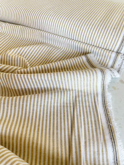 Yarn Dyed Classic Wovens – Mustard Stripe