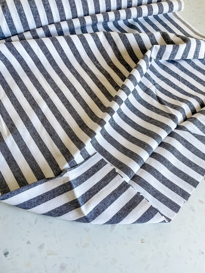 Yarn Dyed Classic Wovens – Black Stripe (Wide)