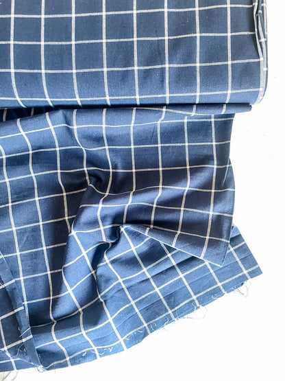 Yarn Dyed Classic Wovens – Indigo Grid