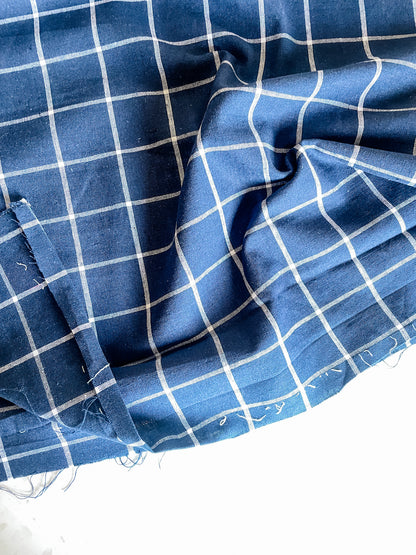 Yarn Dyed Classic Wovens – Indigo Grid
