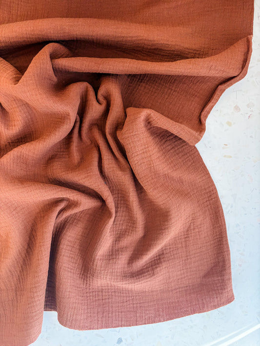 Zola Organic Cotton Double Gauze in Cinnamon