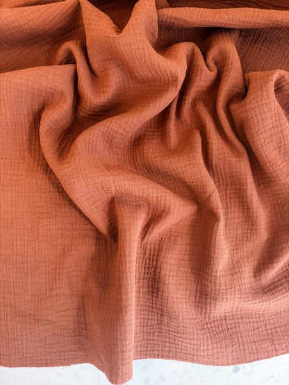 Zola Organic Cotton Double Gauze in Cinnamon