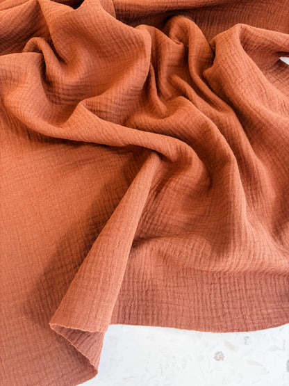 Zola Organic Cotton Double Gauze in Cinnamon