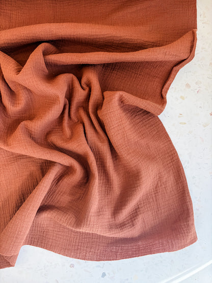 Zola Organic Cotton Double Gauze in Cinnamon