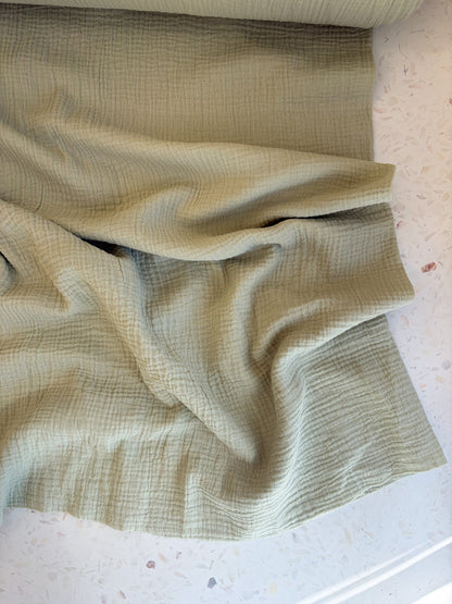 Zola Organic Cotton Double Gauze in Celery